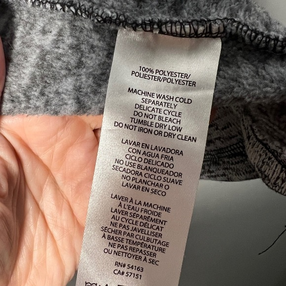 Calvin Klein Performance Full Zip Sweater Thumbholes Black Grey Warm - Picture 9 of 11